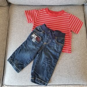 6-9m NWOT Jeans & T-Shirt